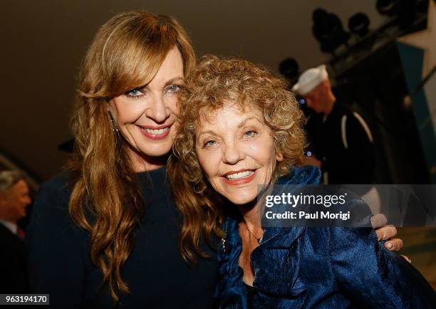 Actress Allison Janney and Show Writer Joan Myerson pose for a photo backstage at the 2018 National Memorial Day Concert at U.S. Capitol, West Lawn...