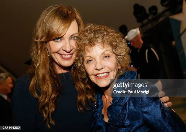 Actress Allison Janney and Show Writer Joan Myerson pose for a photo backstage at the 2018 National Memorial Day Concert at U.S. Capitol, West Lawn...