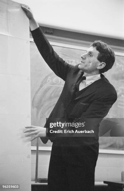 Greek avant-garde composer and architect Iannis Xenakis , 5th December 1966.