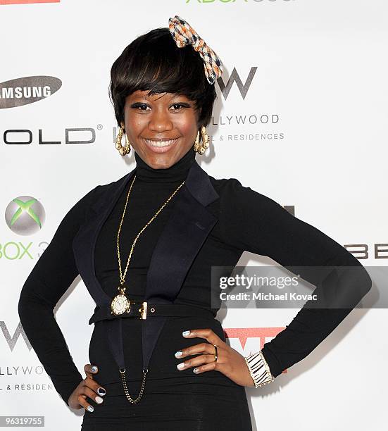 Musician Priscilla Renea arrives at the EMI Post-GRAMMY Party at W Hollywood on January 31, 2010 in Hollywood, California.