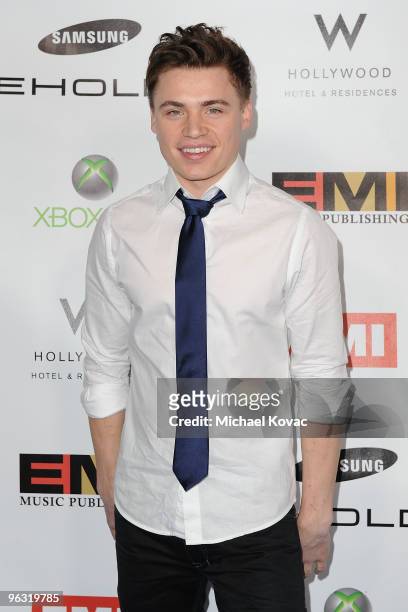 Musician Shawn Hlookoff arrives at the EMI Post-GRAMMY Party at W Hollywood on January 31, 2010 in Hollywood, California.