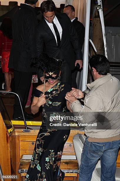 Guest attends the Salma Hayek and Francois-Henri Pinault wedding party at Punta della Dogana on April 24, 2009 in Venice, Italy.