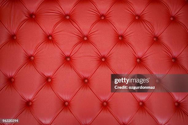 leather upholstery - red sofa stock pictures, royalty-free photos & images
