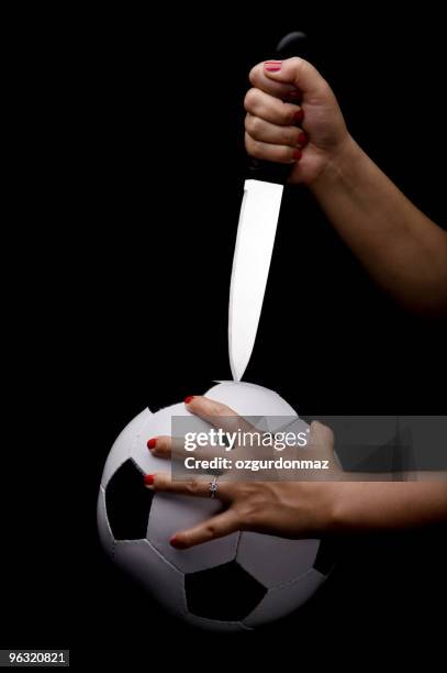 kill ball - kitchen knife stockfoto's en -beelden