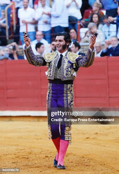 Morante de la Puebla performs during La Salud Fair at Los Califas bullring on May 26, 2018 in Cordoba, Spain.