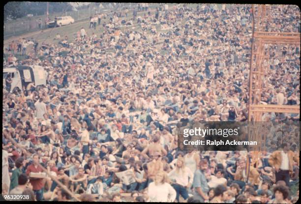 The crowd at the Woodstock music festival, August 1969.