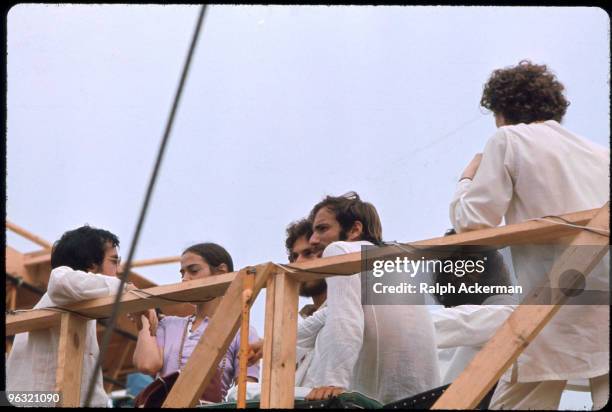 Friday Afternoon Waiting to Go on the Main Stage, at the Woodstock music festival, August 1969.