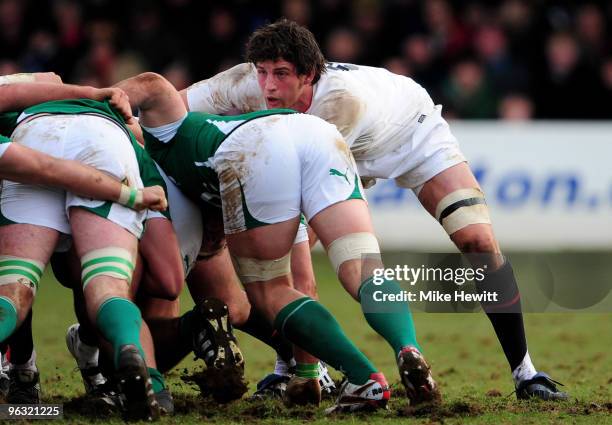 Tom Wood of England Saxond in action during the International match between England Saxons and Ireland A at the Recreation Ground on January 31, 2010...