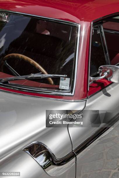 Fiat Chrysler Automobiles NV 8V stands on display at the 2018 Concorso D'Eleganza at Villa d'Este in Cernobbio, Italy, on Saturday, May 26, 2018. The...