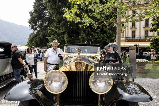 Rolls-Royce Motor Cars Ltd. Phantom automobile stands on display at the 2018 Concorso D'Eleganza at Villa d'Este in Cernobbio, Italy, on Saturday,...