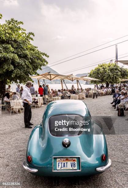 Fiat Chrysler Automobiles NV 8V automobile stands on display at the 2018 Concorso D'Eleganza at Villa d'Este in Cernobbio, Italy, on Saturday, May...