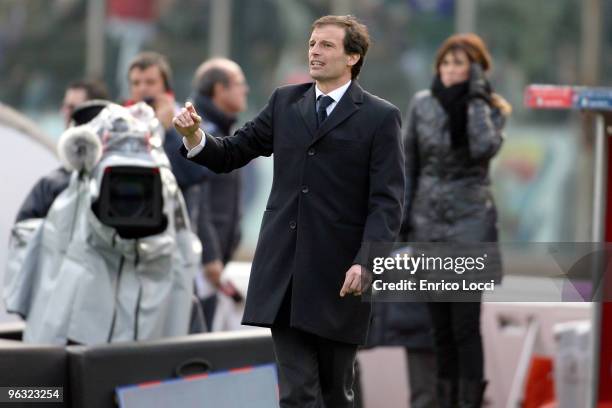 Massimiliano Allegri, coach of Cagliari during the Serie A match between Cagliari and Fiorentina at Stadio Sant'Elia on January 31, 2010 in Cagliari,...