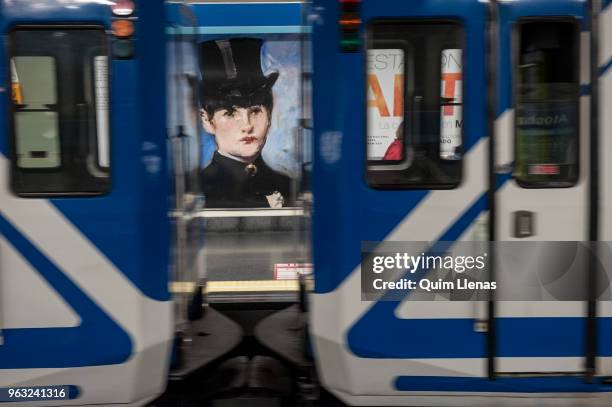 The painting 'Amazona de frente' by Manet is displayed on the walls of the Atocha metro station, named since today the Art Station, which houses in...