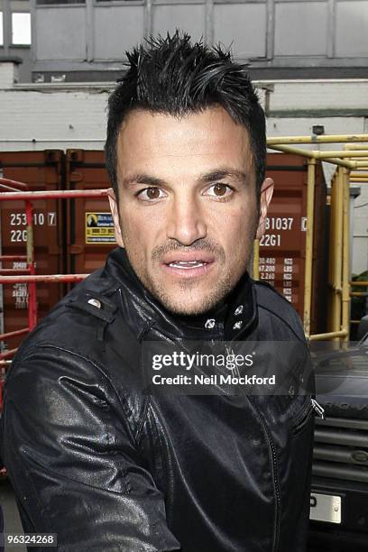 Peter Andre sighted at The London Studios on February 1, 2010 in London, England.