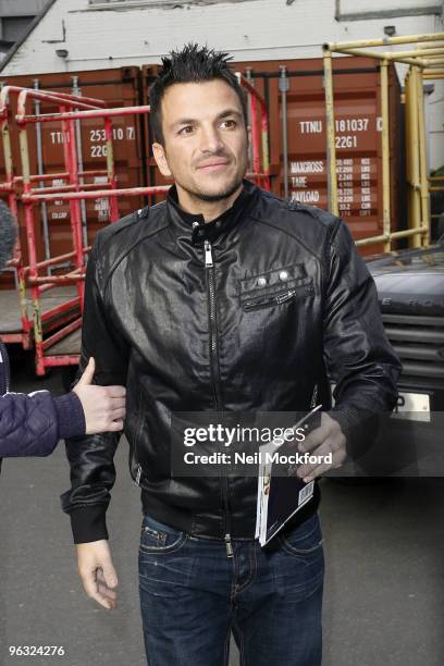 Peter Andre sighted at The London Studios on February 1, 2010 in London, England.