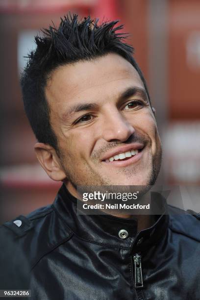 Peter Andre sighted at The London Studios on February 1, 2010 in London, England.