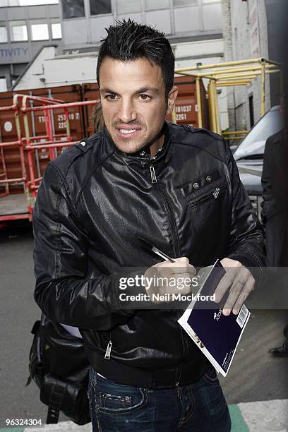 Peter Andre sighted at The London Studios on February 1, 2010 in London, England.