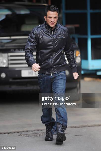 Peter Andre sighted at The London Studios on February 1, 2010 in London, England.