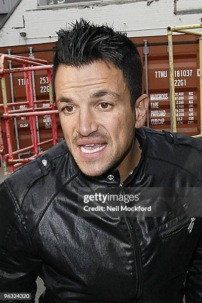 Peter Andre sighted at The London Studios on February 1, 2010 in London, England.