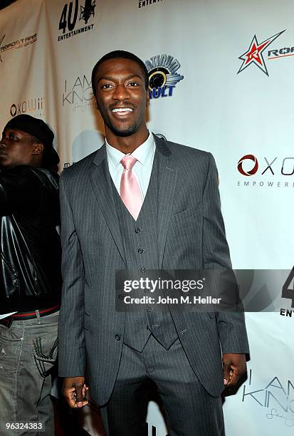 Actor Aldis Hodge attends the 3rd annual Grammy Awards Gold Carpet post party with Sean "Diddy" Combs at Boulevard3 on January 31, 2010 in Hollywood,...