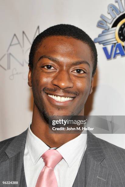 Actor Aldis Hodge attends the 3rd annual Grammy Awards Gold Carpet post party with Sean "Diddy" Combs at Boulevard3 on January 31, 2010 in Hollywood,...