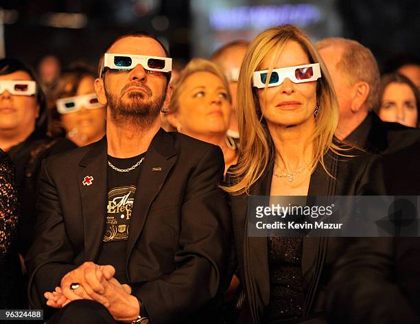 Ringo Starr and Barbara Bach at the 52nd Annual GRAMMY Awards held at Staples Center on January 31, 2010 in Los Angeles, California.