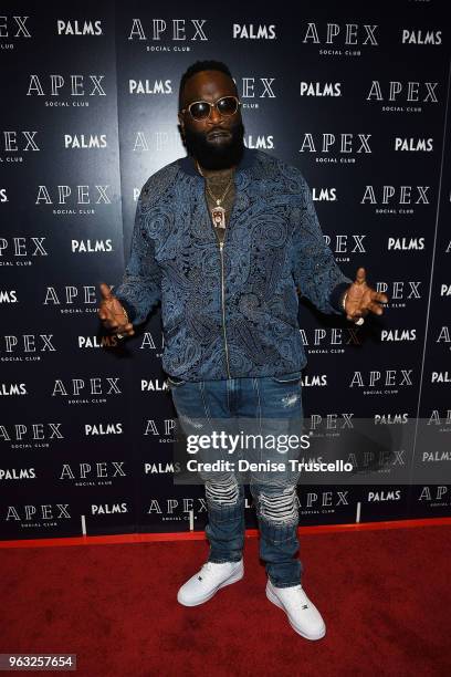 Rick Ross arrives at day 3 of the grand opening weekend of APEX Social Club at Palms Casino Resort on May 27, 2018 in Las Vegas, Nevada.