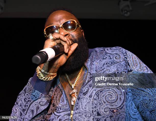 Rick Ross gives surprise performance as APEX Social Club celebrates grand opening weekend with host Travis Barker at Palms Casino Resort on May 27,...