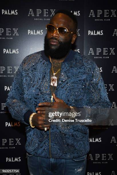 Rick Ross arrives at day 3 of the grand opening weekend of APEX Social Club at Palms Casino Resort on May 27, 2018 in Las Vegas, Nevada.