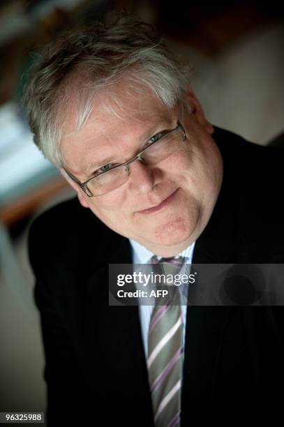 The new President of the French National Center of Scientific Research Alain Fuchs, poses on January 28, 2010 in his office in Paris. Alain Fuchs has...