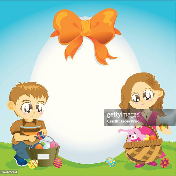 easter eggs anyone? - sand bucket stock illustrations