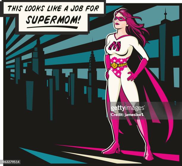 supermom - super mom stock illustrations