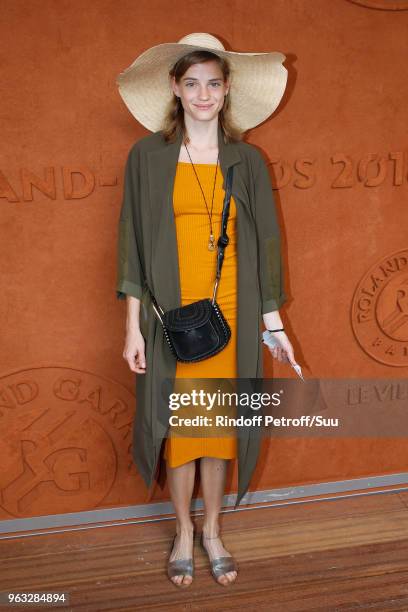 Acress Noemie Schmidt attends the 2018 French Open - Day Two at Roland Garros on May 28, 2018 in Paris, France.