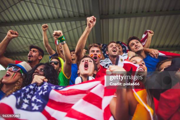 soccer championship supporters: fans of national teams - france national soccer team stock pictures, royalty-free photos & images