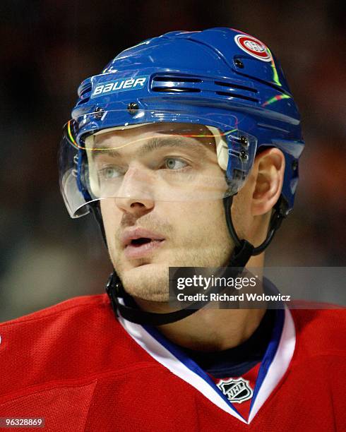 Andrei Markov of the Montreal Canadiens skates during the NHL game against the Ottawa Senators on January 16, 2010 at the Bell Centre in Montreal,...