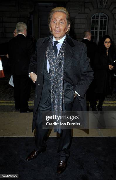 Fashion designer Valentino attends the "A Single Man" film premiere at the Curzon Mayfair on February 1, 2010 in London, England.