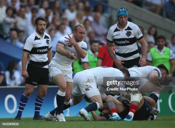 Dan Robson of England during Quilter Cup match between England against Barbarians at Twickenham stadium, London, on 27 May 2018