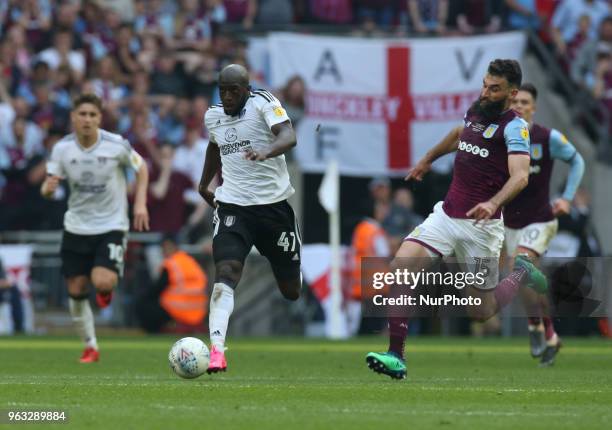 Fulham's Aboubakar Kamara during the Championship Play-Off Final match between Fulham and Aston Villa at Wembley, London, England on 26 May 2018.