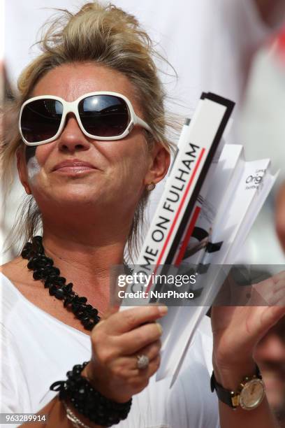 Fulham Fans during the Championship Play-Off Final match between Fulham and Aston Villa at Wembley, London, England on 26 May 2018.