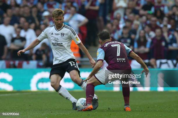 Fulham's Tim Ream during the Championship Play-Off Final match between Fulham and Aston Villa at Wembley, London, England on 26 May 2018.