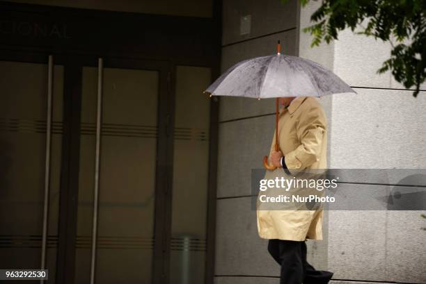 Former Popular Party´s treasurer Luis Barcenas arrives to the Spain's National Court in Madrid on 28th May, 2018.