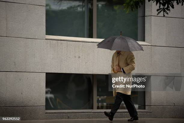 Former Popular Party´s treasurer Luis Barcenas arrives to the Spain's National Court in Madrid on 28th May, 2018.