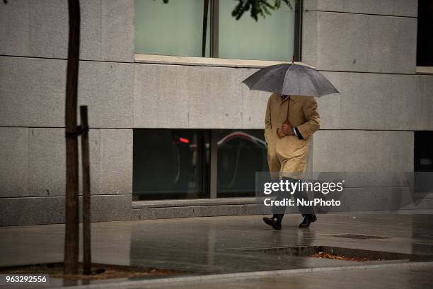 Former Popular Party´s treasurer Luis Barcenas arrives to the Spain's National Court in Madrid on 28th May, 2018.