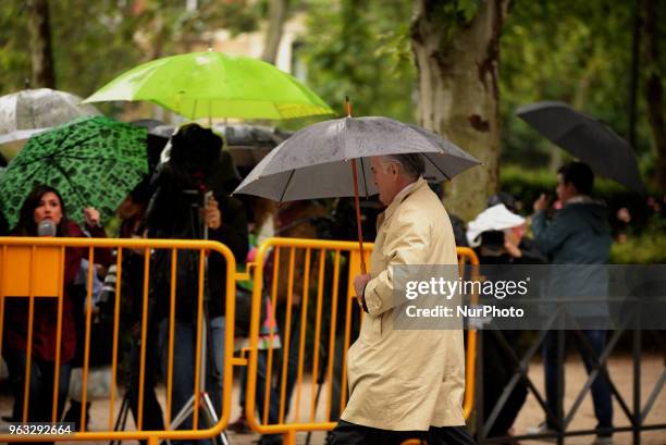 Former Popular Party´s treasurer Luis Barcenas arrives to the Spain's National Court in Madrid on 28th May, 2018.