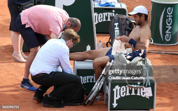 Fernando Verdasco of Spain during Day One of the 2018 French Open at Roland Garros stadium on May 27, 2018 in Paris, France.