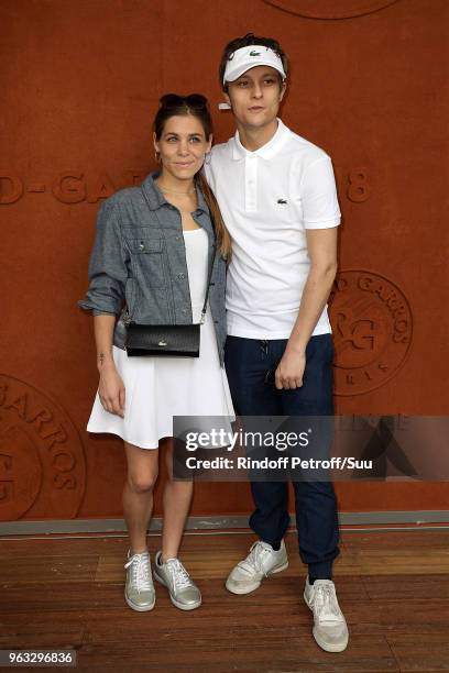 Rod Paradot and Jade Legrand attend the 2018 French Open - Day Two at Roland Garros on May 28, 2018 in Paris, France.