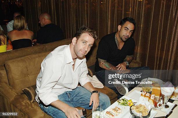 Shim Meir and Chris Nunez attends Danny A's Pre-Birthday celebration at Brand Steakhouse on June 7, 2008 at Monte Carlo Casino in Las Vegas, Nevada.