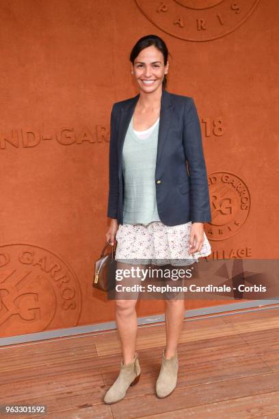 Ines Sastre attends the 2018 French Open - Day Two at Roland Garros on May 28, 2018 in Paris, France.