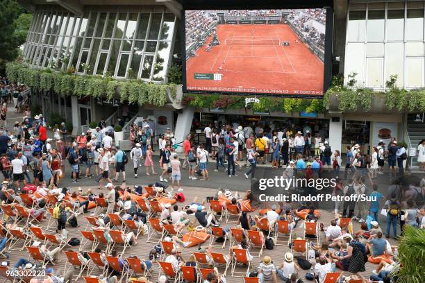 Illustration view of the "Place des Mousquetaire" during the 2018 French Open - Day Two at Roland Garros on May 28, 2018 in Paris, France.