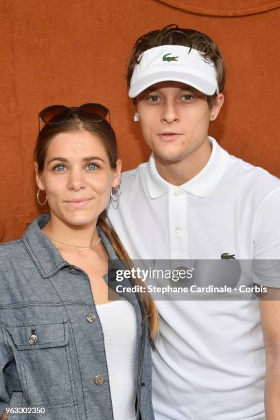 Actor Rod Paradot and Jade Legrand attend the 2018 French Open - Day Two at Roland Garros on May 28, 2018 in Paris, France.